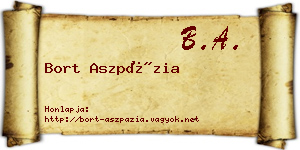 Bort Aszpázia névjegykártya